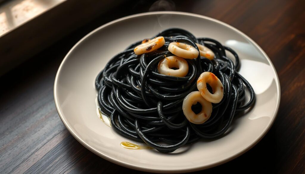 squid ink spaghetti